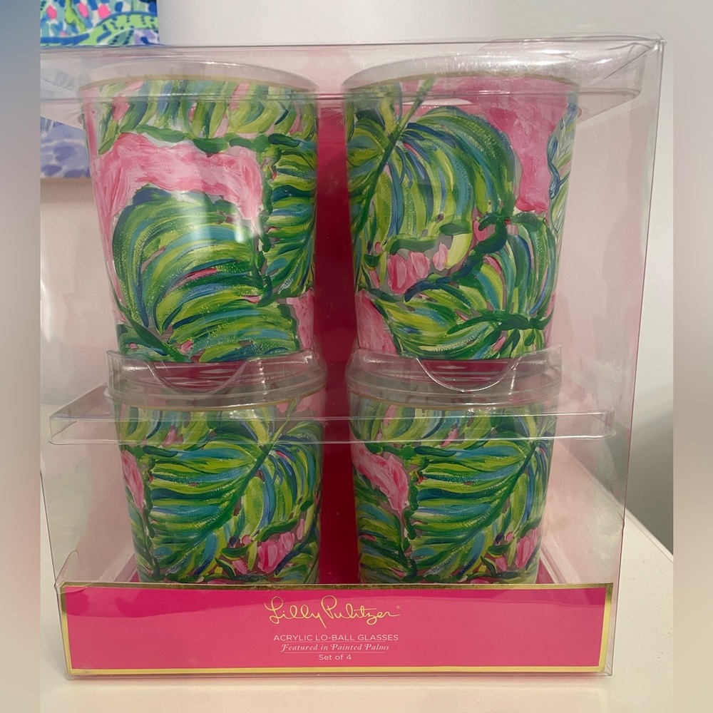 Lilly Pulitzer Tropical Acrylic Glasses Set